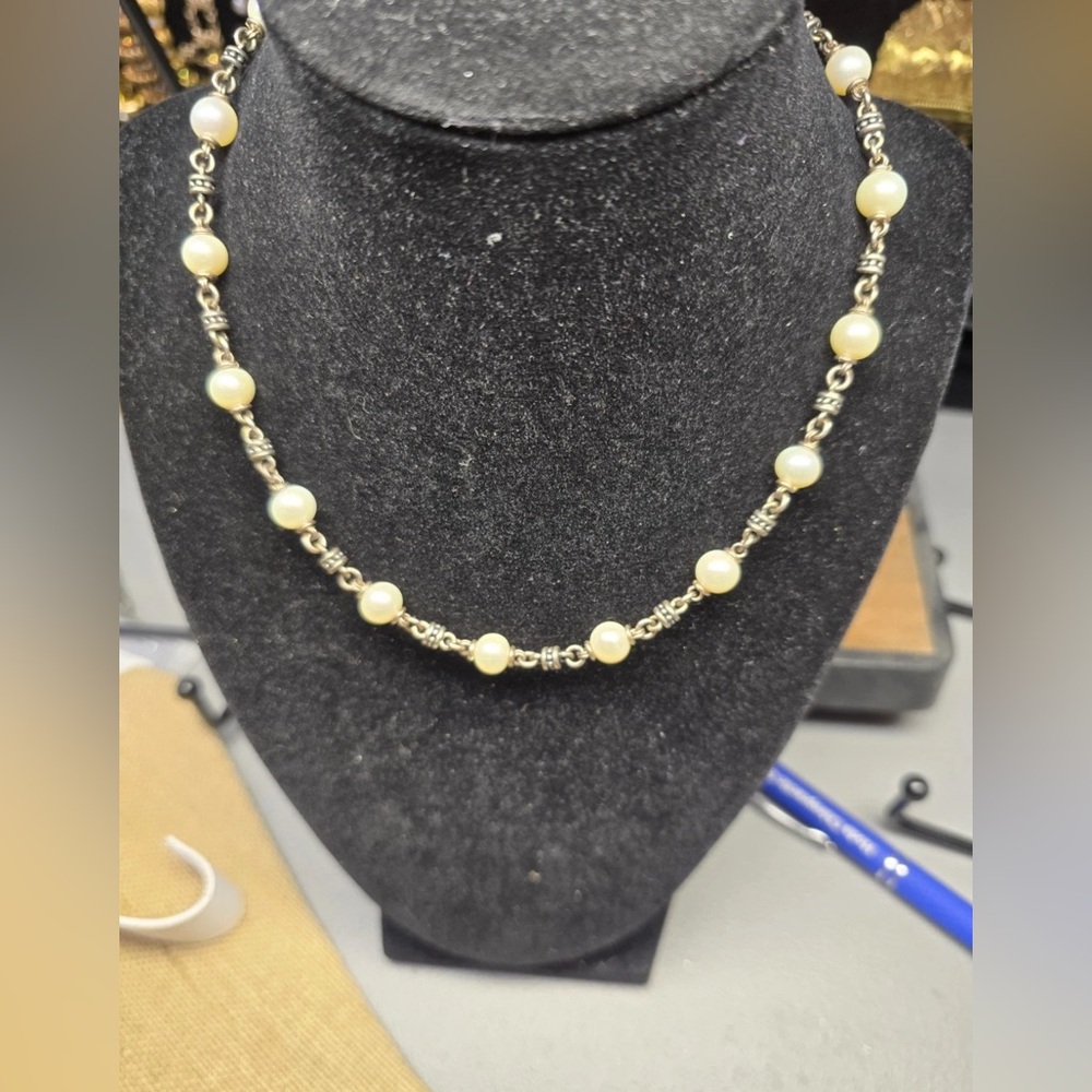 Michael Dawkins Pearl and Sterling Silver Necklace